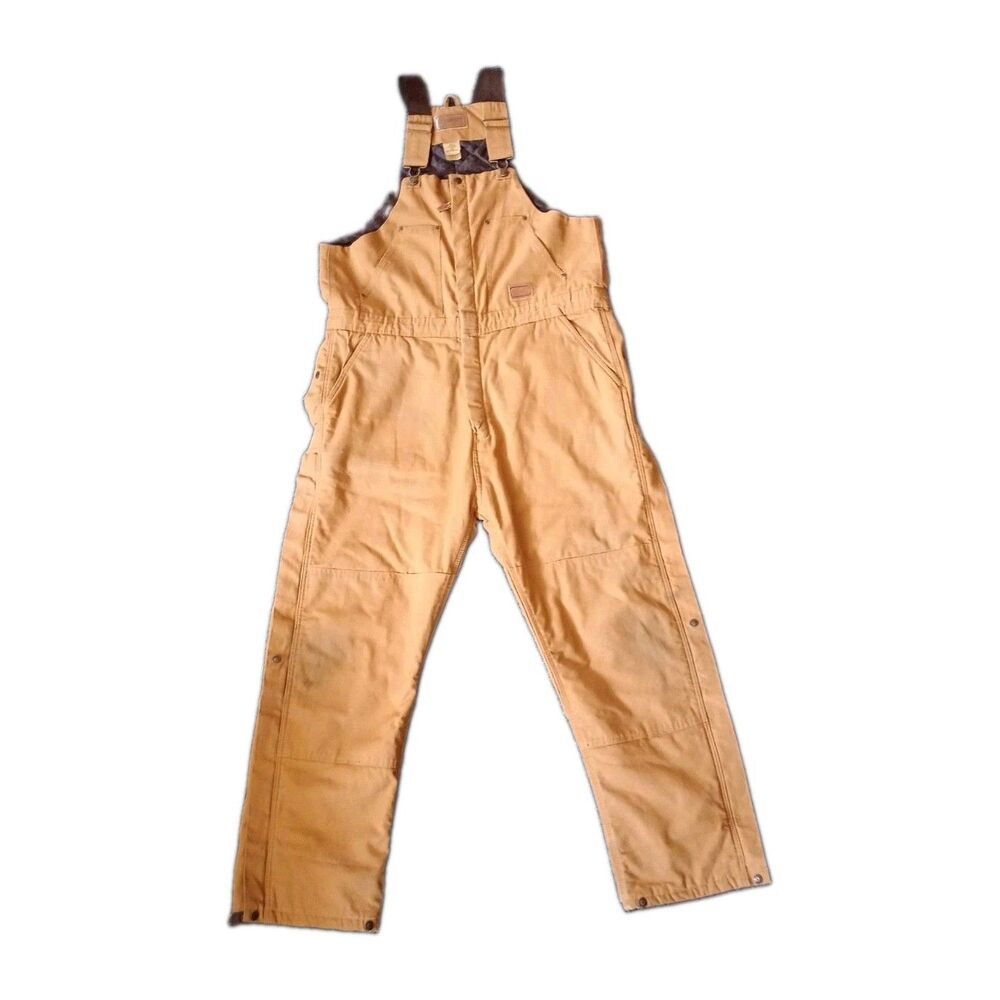 C.E. Schmidt Workwear Insulated Bib Overalls Mens XL Tall Brown Heavy Duty Farm